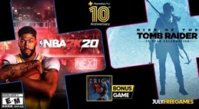 PS Plus July 2020 Games Include Rise of the Tomb Raider, NBA 2K20 and Erica;  Free 10th Anniversary PS4 Theme Inbound